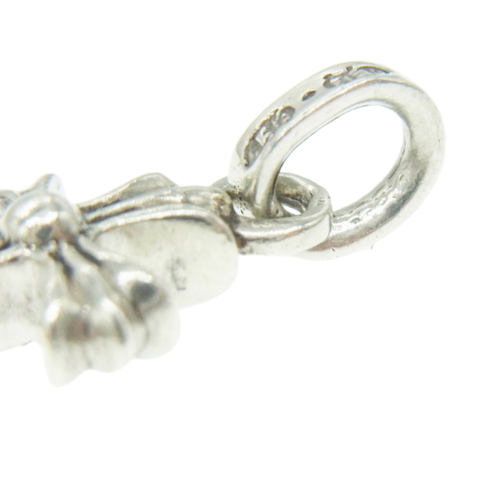 CHROME HEARTS クロムハーツ（原本無） CRS BBYFAT P SAP ベイビーファット クロス チャーム パヴェサファイア ペンダントトップ シルバー系 ブルー系【中古】