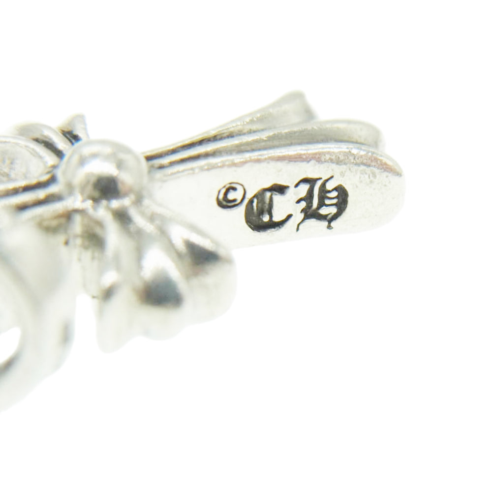 CHROME HEARTS クロムハーツ（原本無） CRS BBYFAT P SAP ベイビーファット クロス チャーム パヴェサファイア ペンダントトップ シルバー系 ブルー系【中古】