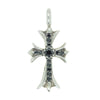 CHROME HEARTS クロムハーツ（原本無） TNY CRSF P DMND タイニーファット クロス パヴェブラックダイヤ ペンダントトップ ブラック系 シルバー系【中古】