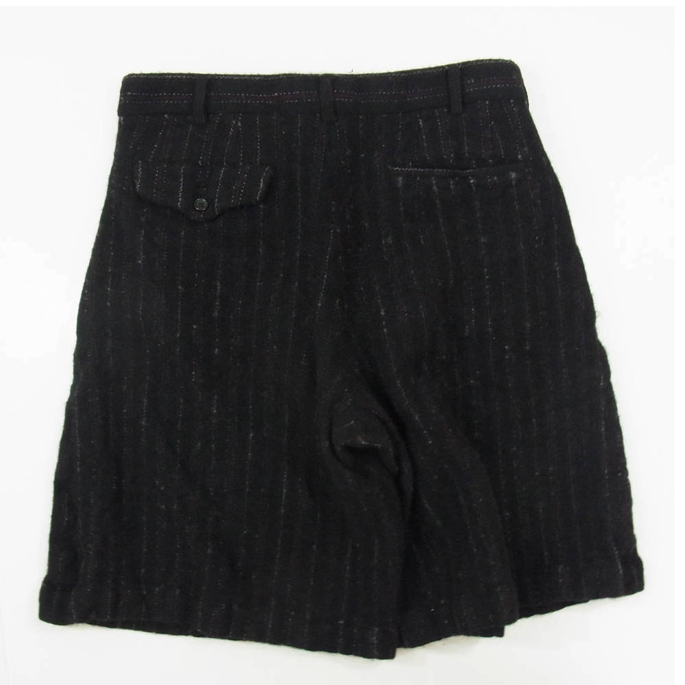 COMME des GARCONS HOMME PLUS コムデギャルソンオムプリュス AD2024 PN-P026 ウール 縮絨 ストライプ パンツ ブラック系 M【新古品】【未使用】【中古】