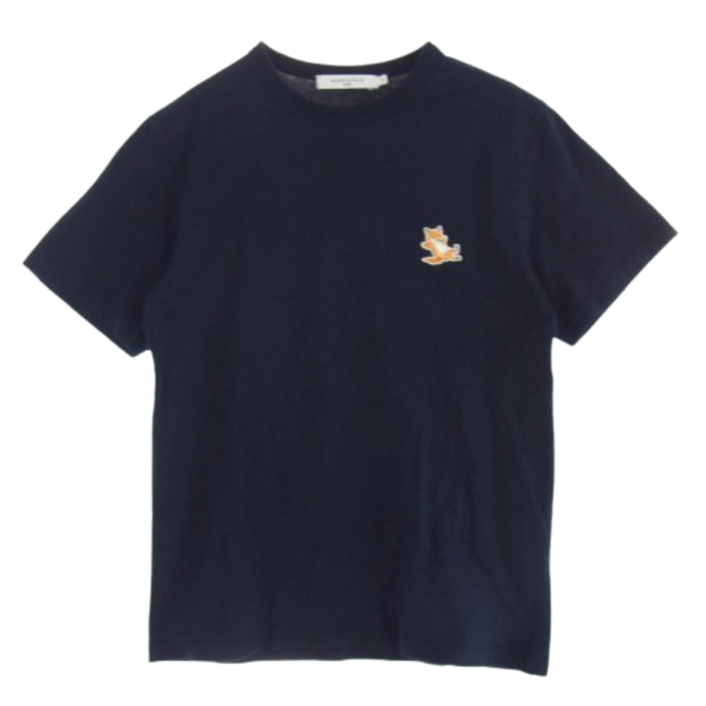 MAISON KITSUNE メゾンキツネ GU00154KJ0010 チラックス フォックス パッチ クラシック 半袖 Tシャツ ネイビー系 XS【中古】