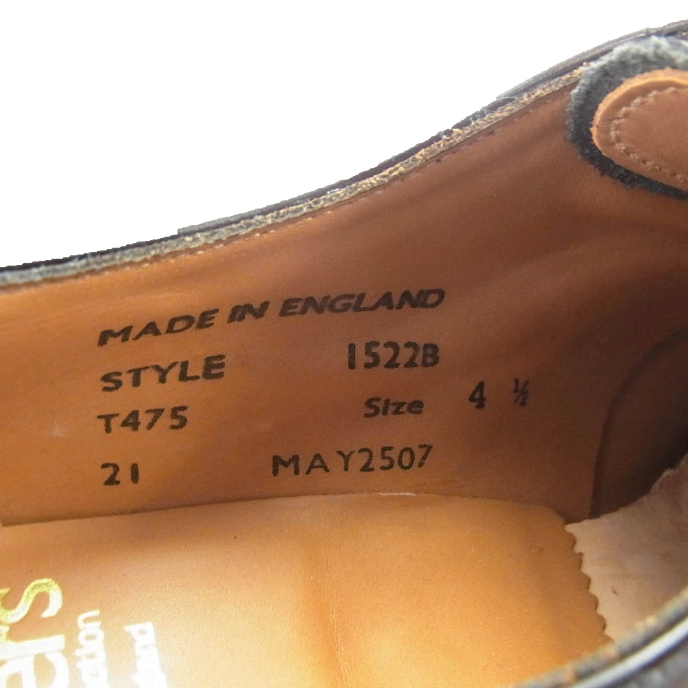 SANDERS サンダース 1522B Female Plain Toe Shoe プレーン トゥ シューズ ブラック系 4.5【中古】