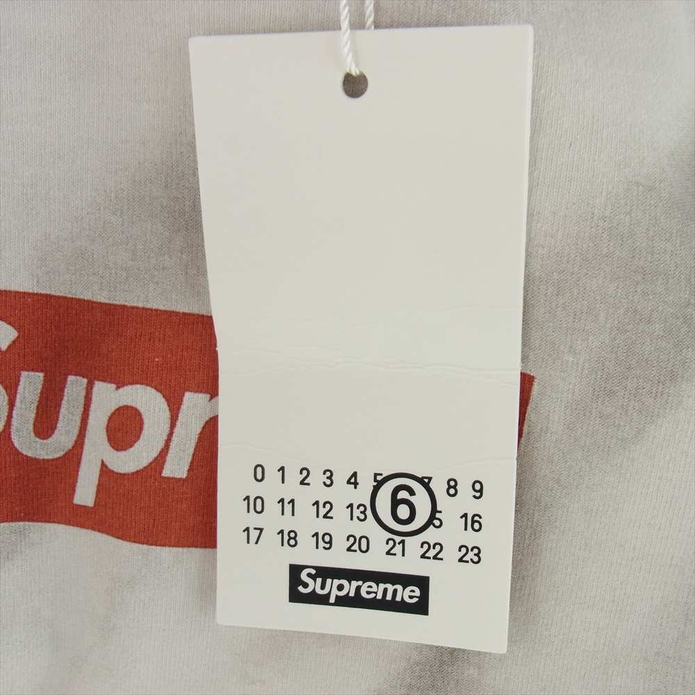 Supreme シュプリーム MM6 Maison Margiela Box Logo Tee エムエムシックス メゾンマルジェラ ボックスロゴ 転写プリント 半袖 Tシャツ ホワイト系 XL【新古品】【未使用】【中古】