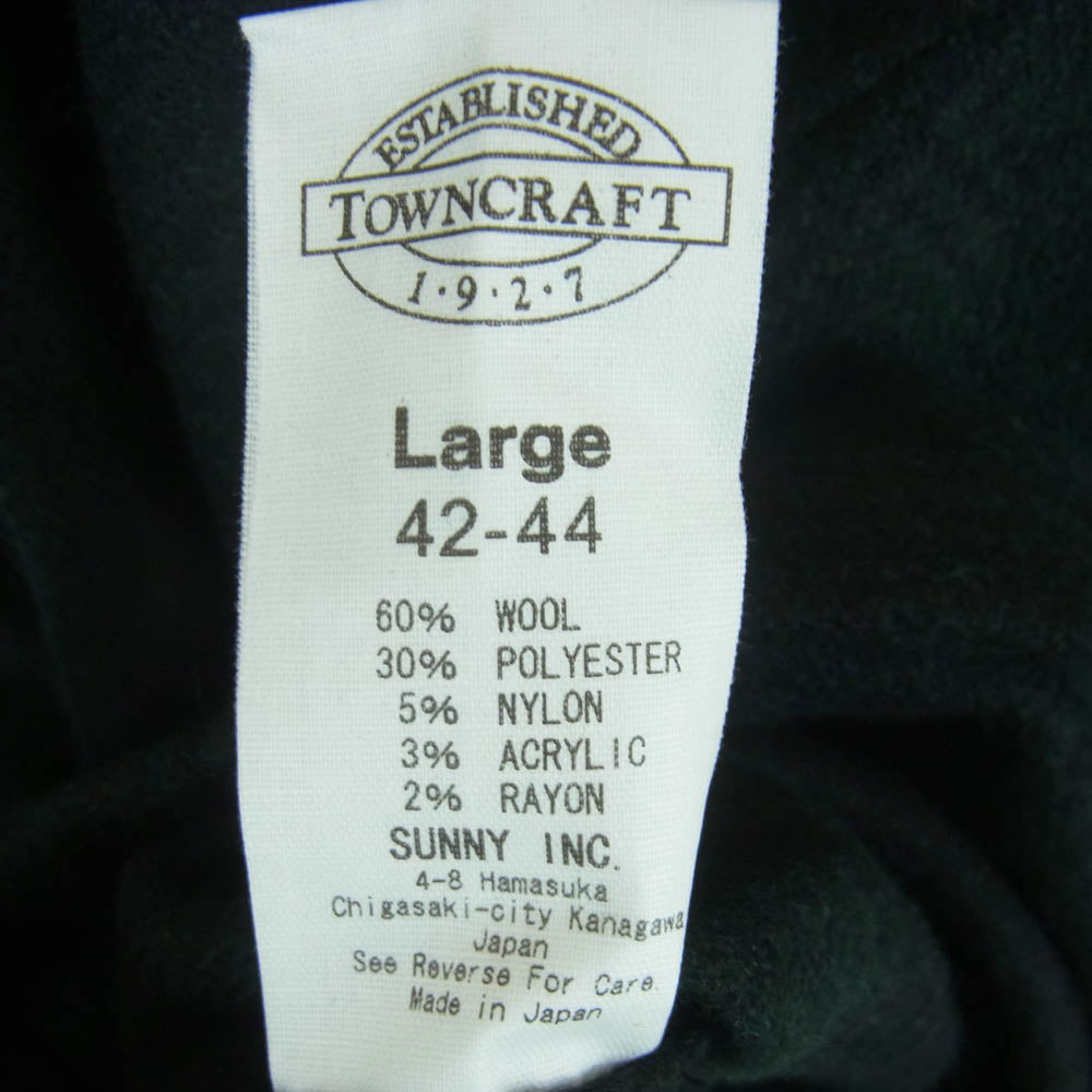 NUMBER(N)INE ナンバーナイン TOWN CRAFT タウンクラフト ウール オンブレチェック シャツ 長袖 グリーン系 L 42 - 44【中古】