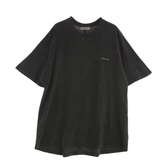 BALENCIAGA バレンシアガ 19SS 556115 TYK28 コピーライト スモールロゴ オーバーサイズ Tシャツ 半袖カットソー グレー系 S【中古】