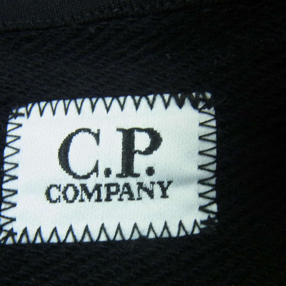 C.P.Company シーピーカンパニー 17CMSS141A 005086W Diagonal Raised Fleece Explorer Zipped Hooded Sweatshirt ゴーグル付き フルジップ パーカー ブラック系 XL【美品】【中古】