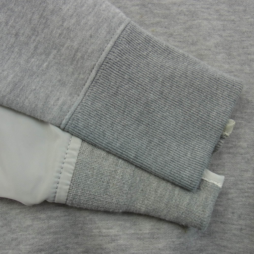 Sacai サカイ 24SS SCM-058 Sweat Nylon Twill Pullover スポンジ スウェット ブルゾン ドッキング トレーナー グレー系 3【中古】