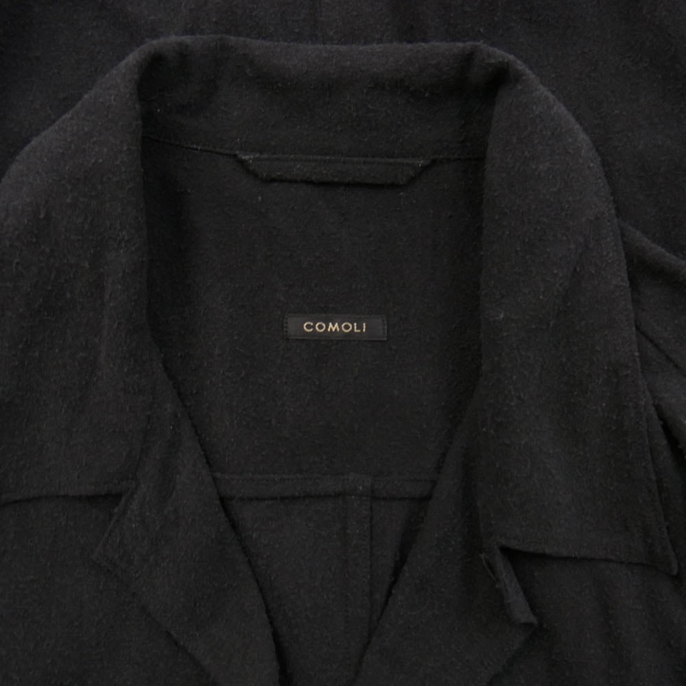 COMOLI コモリ 24SS Z01-01027 シルクノイル シャツジャケット ブラック系 3【中古】