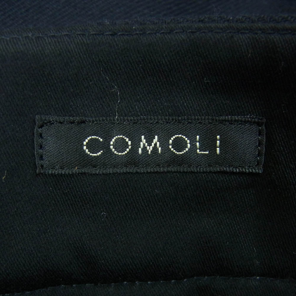 COMOLI コモリ 24AW A03-03023 ウール サージ パンツ 日本製 ダークネイビー系 3【中古】