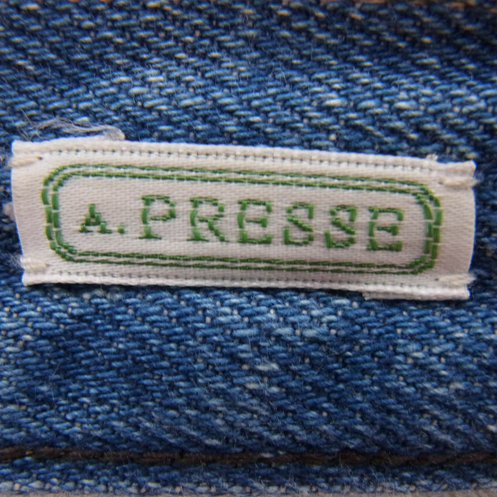 A.PRESSE アプレッセ 23SS 23SAP-04-06H No.2 Washed Denim Pants ウォッシュド デニム パンツ インディゴブルー系 30【中古】