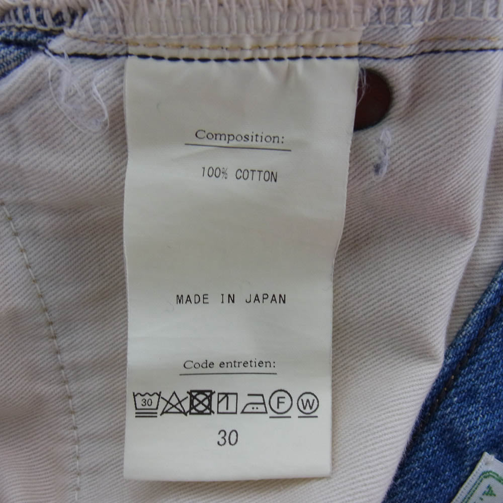 A.PRESSE アプレッセ 23SS 23SAP-04-06H No.2 Washed Denim Pants ウォッシュド デニム パンツ インディゴブルー系 30【中古】