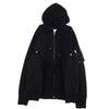 Sacai サカイ SCM-056 Sponge Sweat × Nylon Twill Hoodie ナイロン切替 スポンジ スウェット ジップ パーカー ブラック系 3【中古】