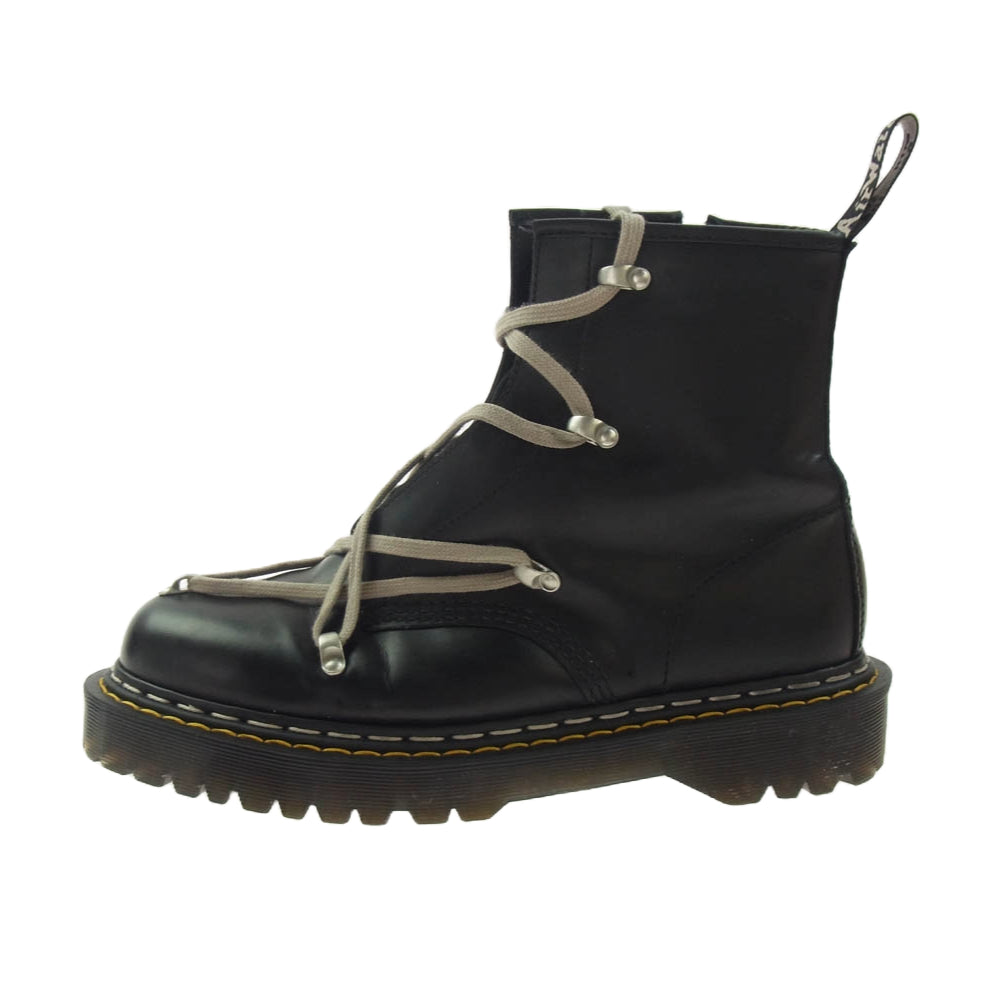 Rick Owens リックオウエンス 27019001 × Dr. Martens ドクターマーチン BEX DS RO Leather Boot レザー レースアップ ブーツ ブラック系 43【中古】