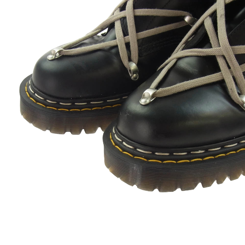 Rick Owens リックオウエンス 27019001 × Dr. Martens ドクターマーチン BEX DS RO Leather Boot レザー レースアップ ブーツ ブラック系 43【中古】