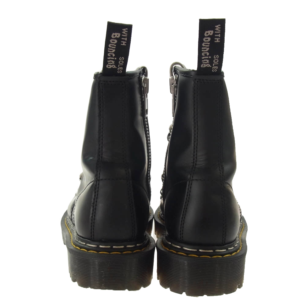 Rick Owens リックオウエンス 27019001 × Dr. Martens ドクターマーチン BEX DS RO Leather Boot レザー レースアップ ブーツ ブラック系 43【中古】