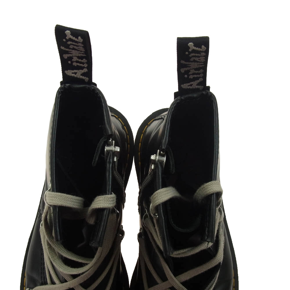 Rick Owens リックオウエンス 27019001 × Dr. Martens ドクターマーチン BEX DS RO Leather Boot レザー レースアップ ブーツ ブラック系 43【中古】