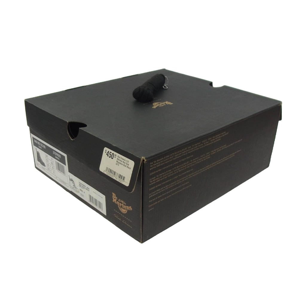 Rick Owens リックオウエンス 27019001 × Dr. Martens ドクターマーチン BEX DS RO Leather Boot レザー レースアップ ブーツ ブラック系 43【中古】