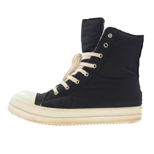 Rick Owens リックオウエンス DU02A3800 MU DRKSHDW ダークシャドウ Gethsemane Padded High ナイロン ハイカット スニーカー ブラック系 43【中古】