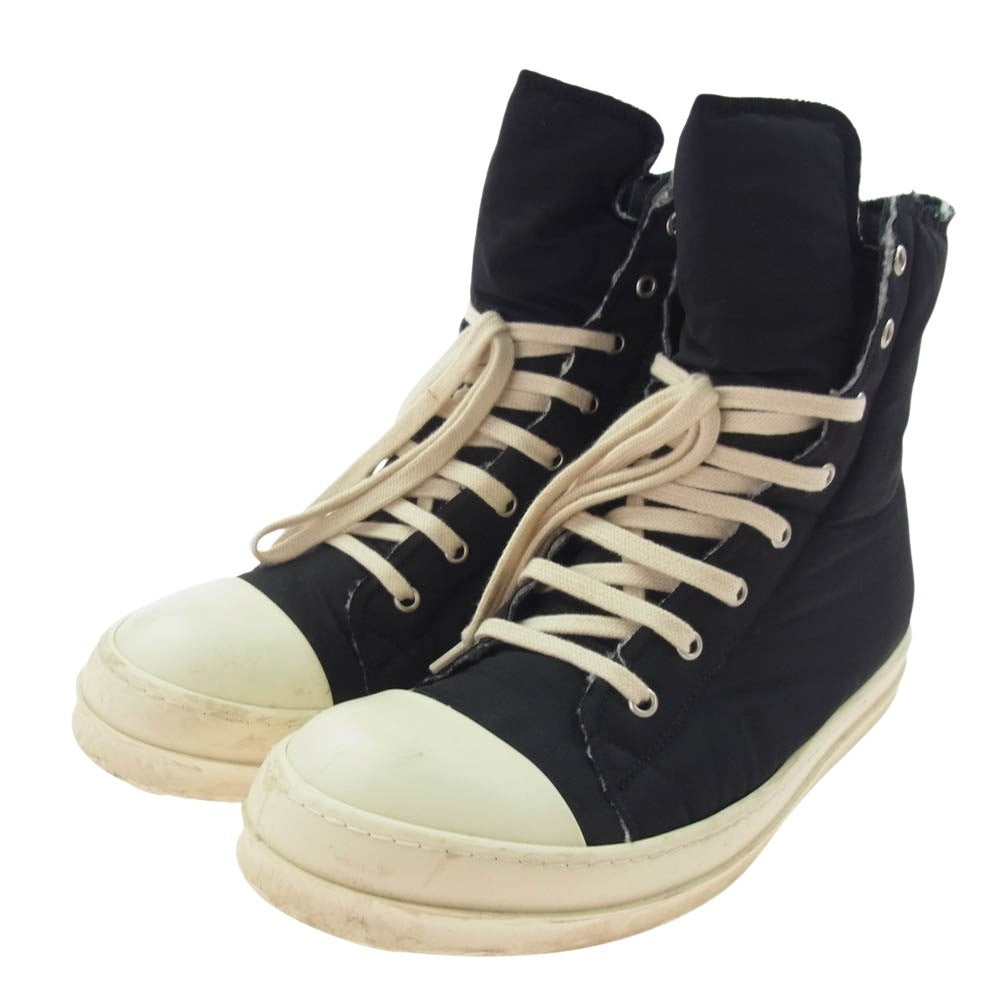 Rick Owens リックオウエンス DU02A3800 MU DRKSHDW ダークシャドウ Gethsemane Padded High ナイロン ハイカット スニーカー ブラック系 43【中古】