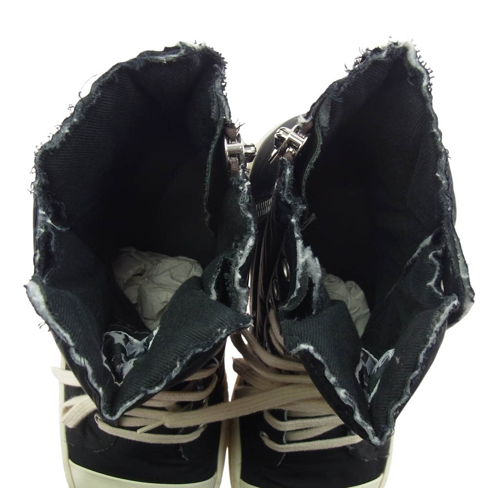 Rick Owens リックオウエンス DU02A3800 MU DRKSHDW ダークシャドウ Gethsemane Padded High ナイロン ハイカット スニーカー ブラック系 43【中古】