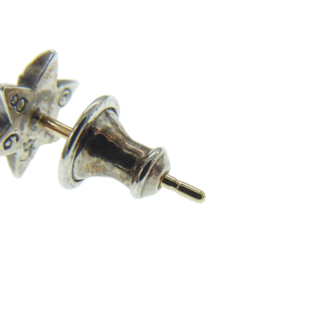 CHROME HEARTS クロムハーツ（原本有） CO STAR DMND スター スタッド 1ダイヤ アフターダイヤ シルバー ピアス シルバー系【中古】