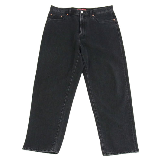 Supreme シュプリーム 23AW BAGGY JEAN Washed Indigo バギー ブラック ジーンズ デニム パンツ グレー系 34【中古】