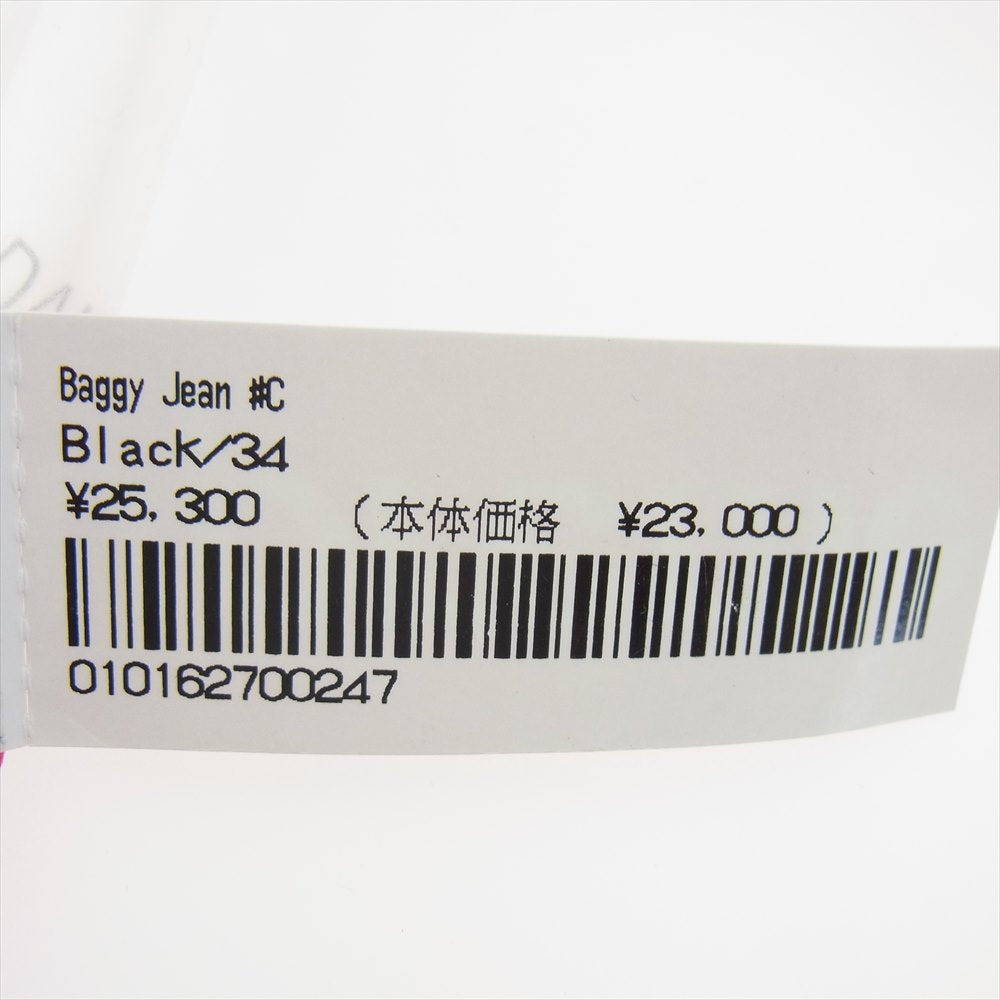 Supreme シュプリーム 23AW BAGGY JEAN Washed Indigo バギー ブラック ジーンズ デニム パンツ グレー系 34【中古】