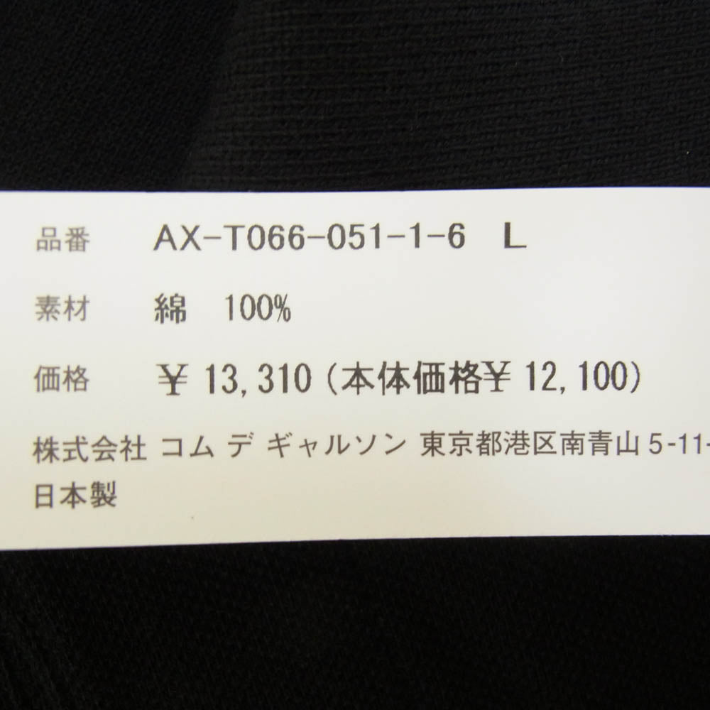 PLAY COMME des GARCONS プレイコムデギャルソン AX-T066 Polo Tee ポロ Tシャツ 黒 ハート AD2024 ブラック系 L【中古】