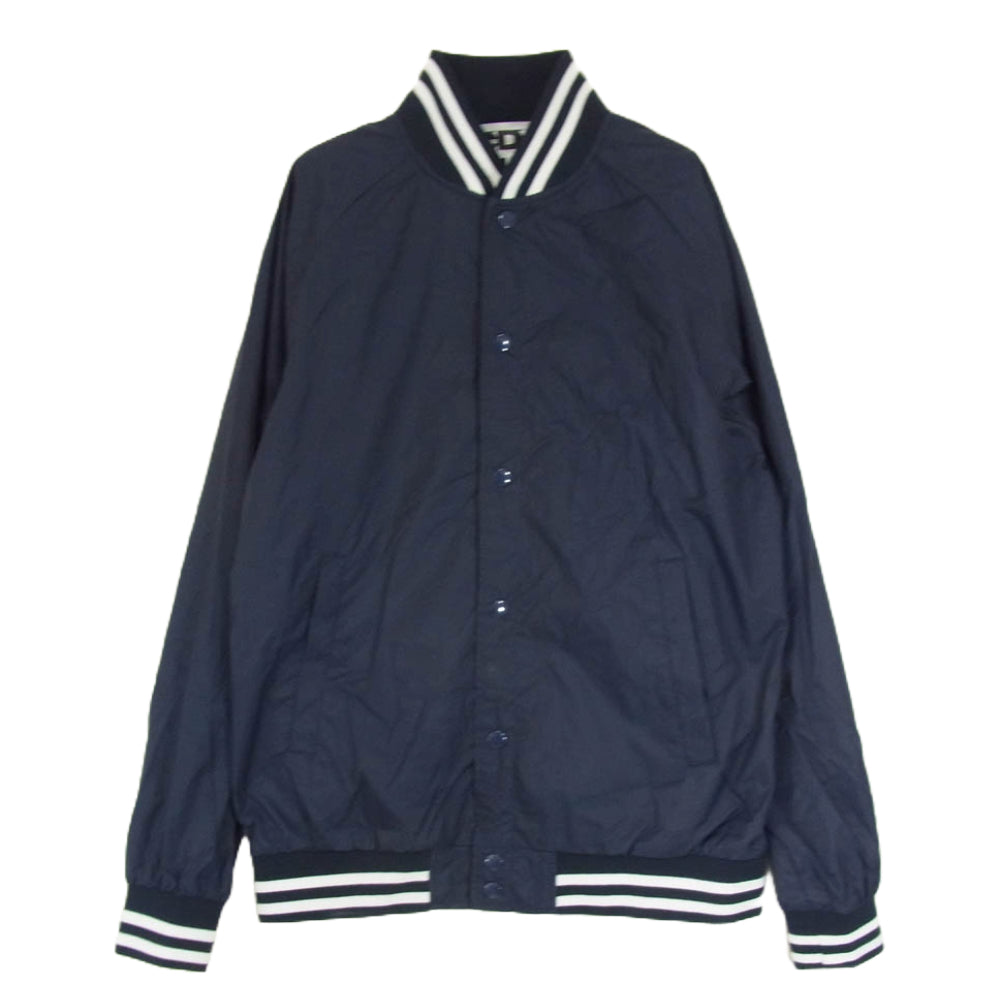 COMME des GARCONS コムデギャルソン SZ-J006 CDG Varsity Jacket バック ロゴ ナイロン ジャケット AD2020 ネイビー系 M【中古】