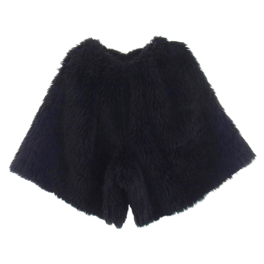 COMME des GARCONS コムデギャルソン 23AW GL-P011 本ライン フェイクファー ショーツ ハーフパンツ AD2023 ブラック系 M【中古】