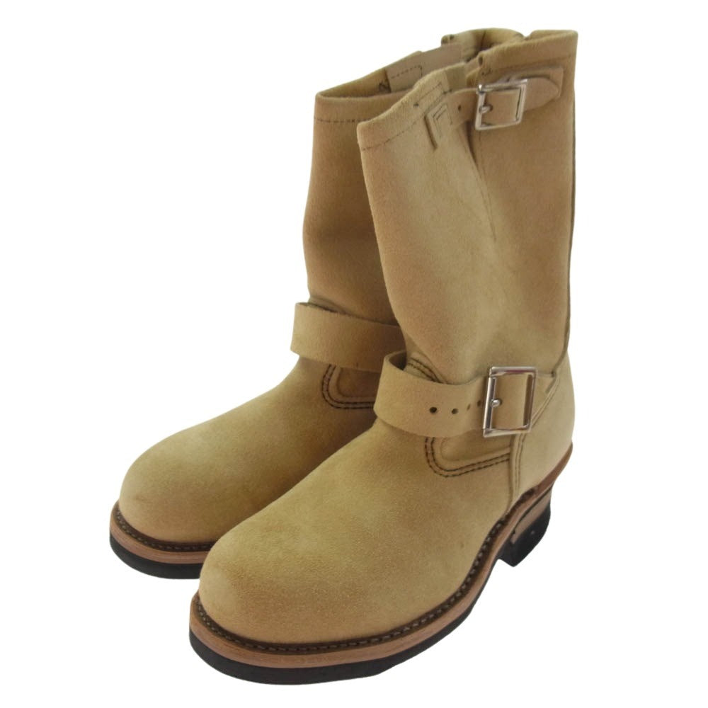 RED WING レッドウィング 8268 ENGINEER BOOT スエード エンジニアブーツ 2007年製 ベージュ系 5D【極上美品】【中古】