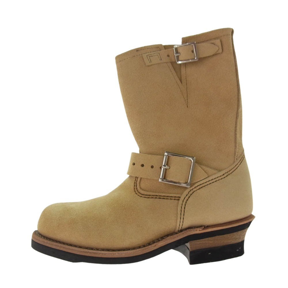 RED WING レッドウィング 8268 ENGINEER BOOT スエード エンジニアブーツ 2007年製 ベージュ系 5D【極上美品】【中古】