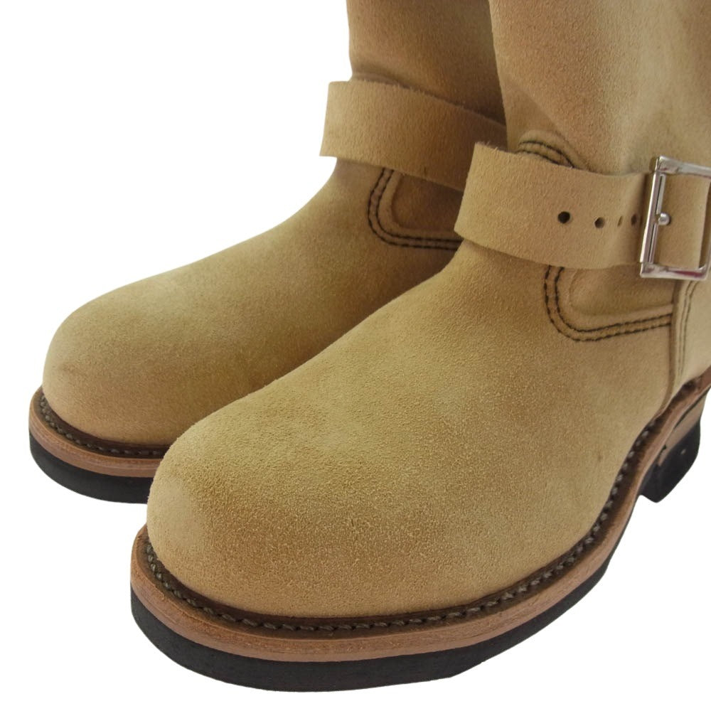 RED WING レッドウィング 8268 ENGINEER BOOT スエード エンジニアブーツ 2007年製 ベージュ系 5D【極上美品】【中古】