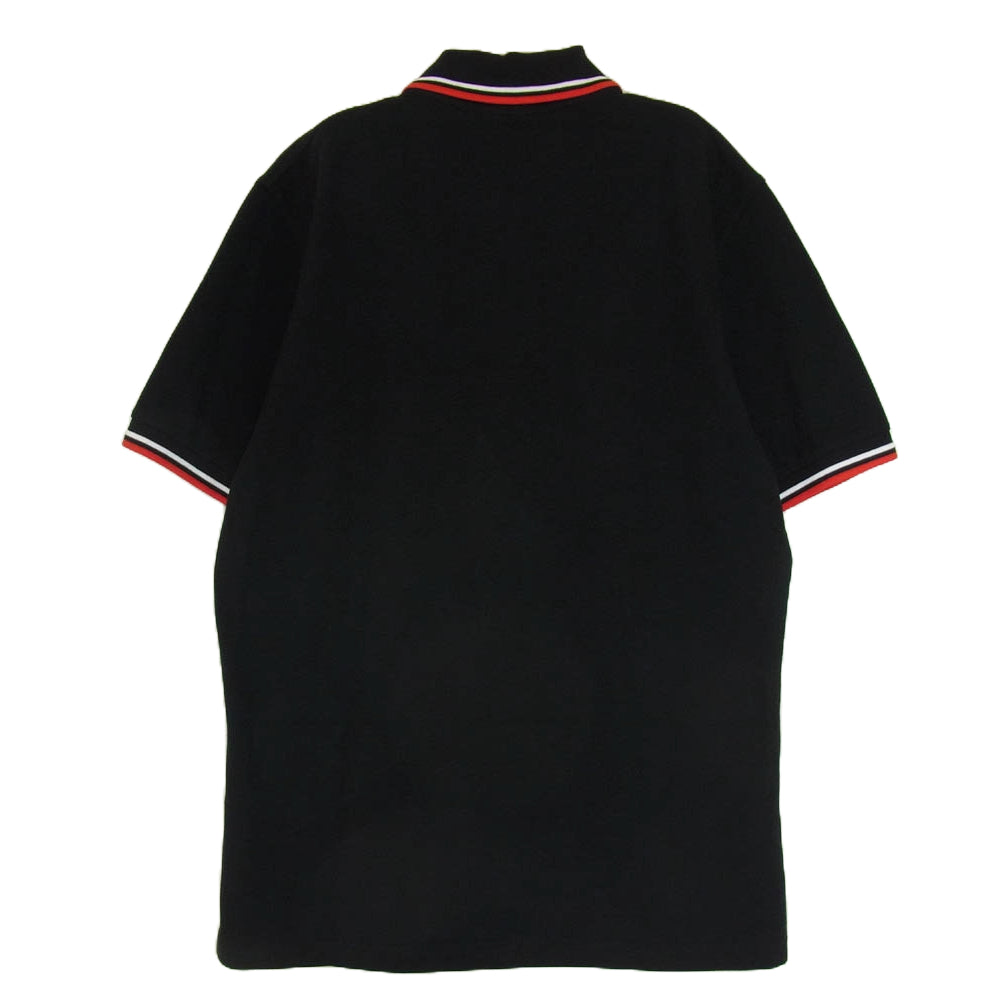 FRED PERRY フレッドペリー イングランド製 ワンポイント ロゴ 半袖 ポロシャツ ブラック系 42【中古】