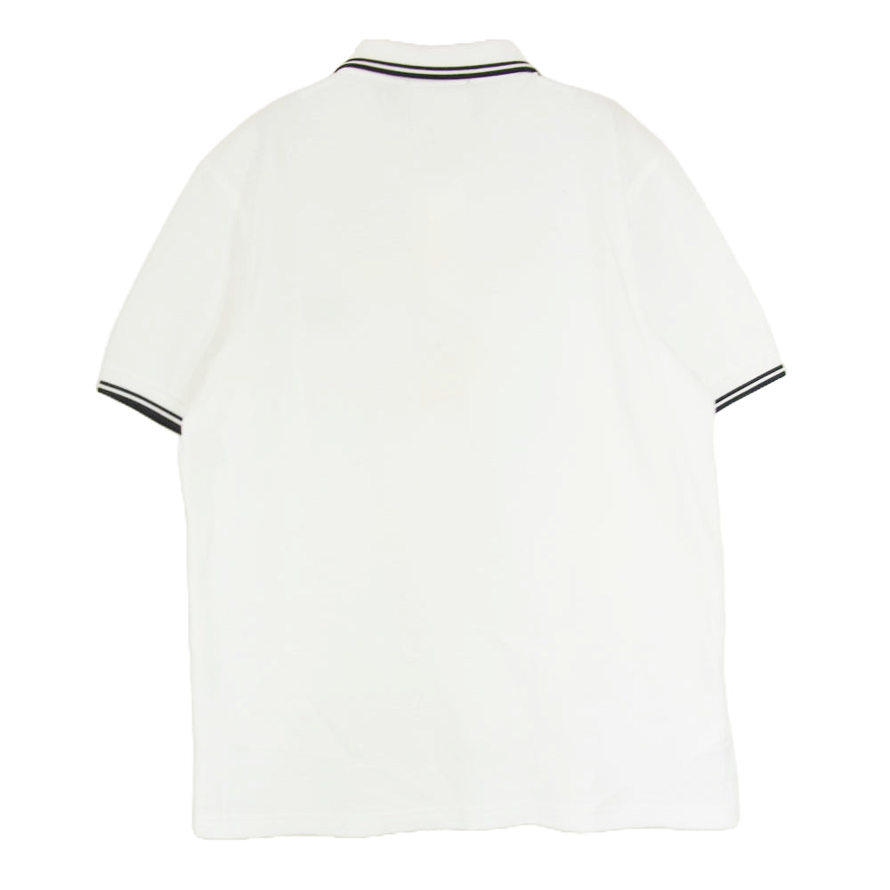FRED PERRY フレッドペリー ワンポイント ロゴ 半袖 ポロシャツ ホワイト系 L【中古】
