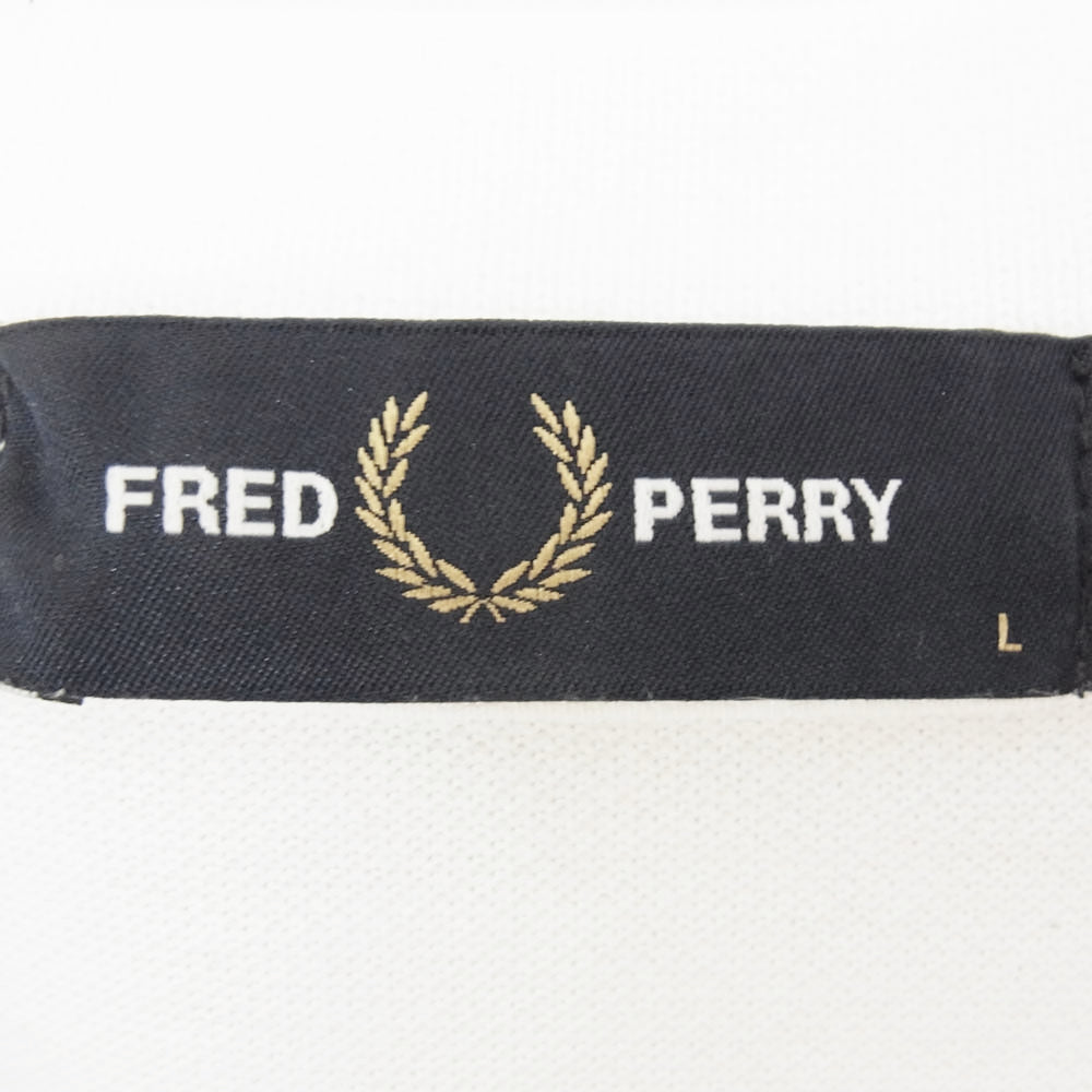 FRED PERRY フレッドペリー ワンポイント ロゴ 半袖 ポロシャツ ホワイト系 L【中古】