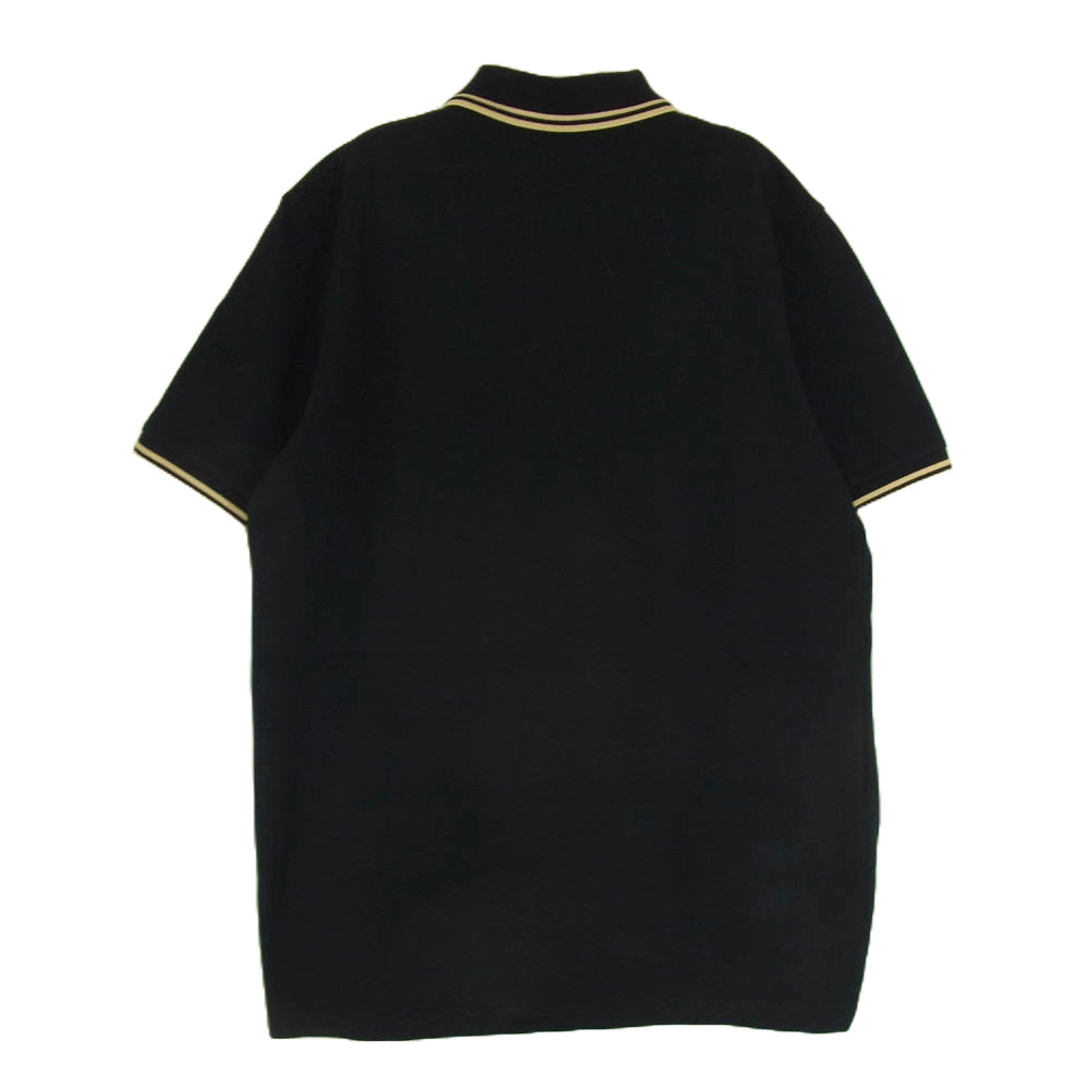 FRED PERRY フレッドペリー イングランド製 ワンポイント ロゴ 半袖 ポロシャツ ブラック系 44【中古】