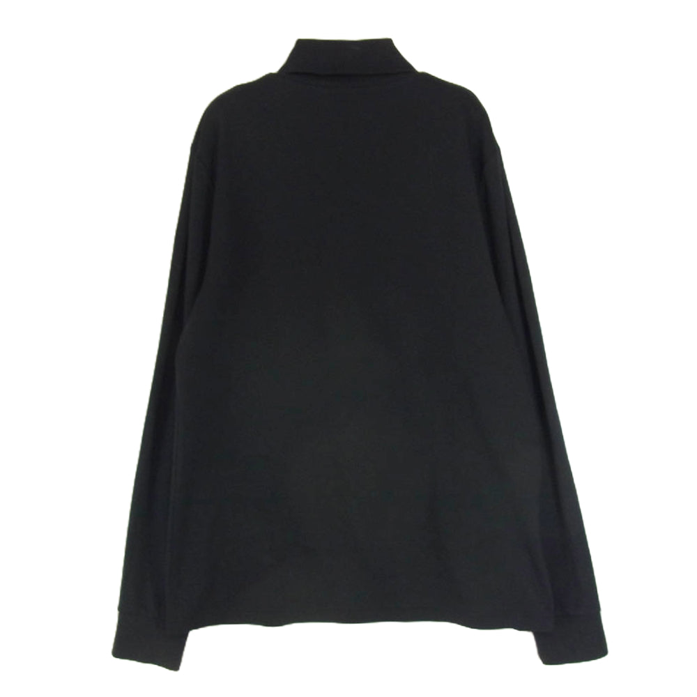 FRED PERRY フレッドペリー タートルネック ロゴ 長袖 Tシャツ カットソー ブラック系 L【中古】