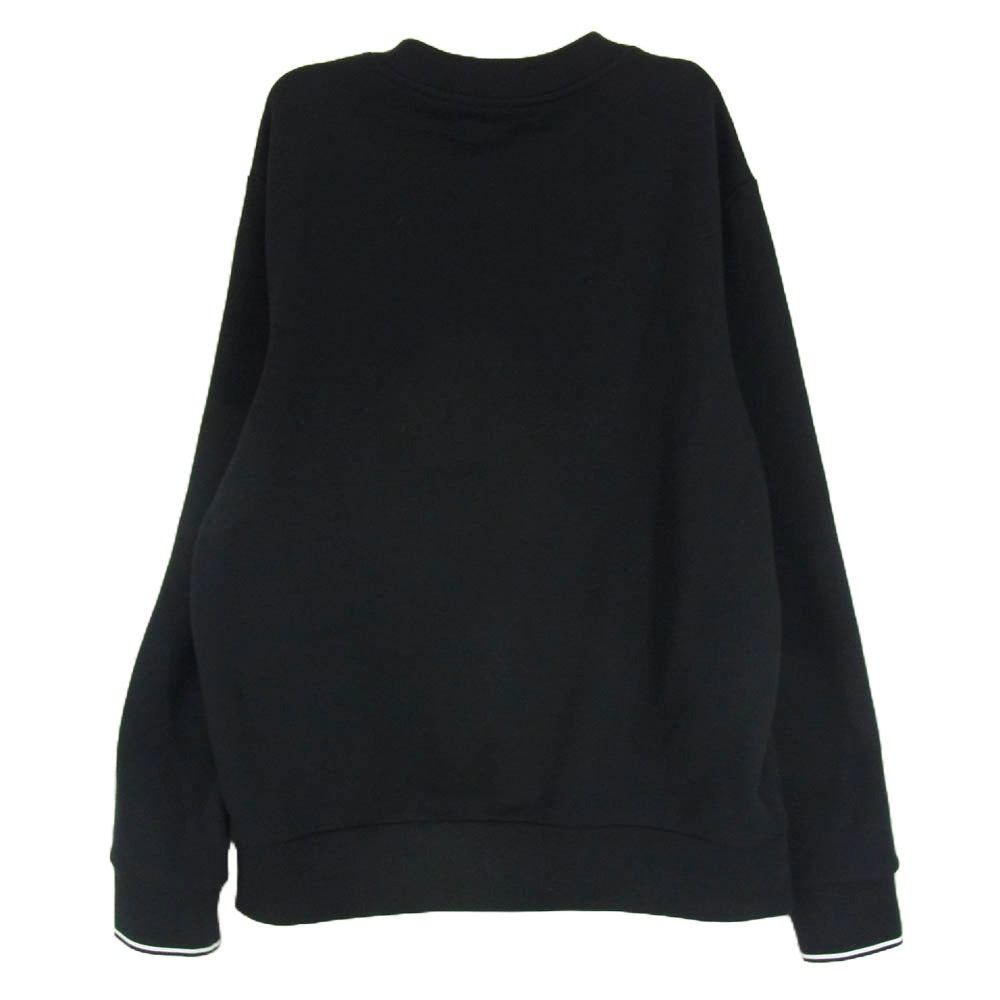 FRED PERRY フレッドペリー Crew Neck Sweatshirt ロゴ 刺繡 クルー ネック スウェット ブラック系 L【中古】