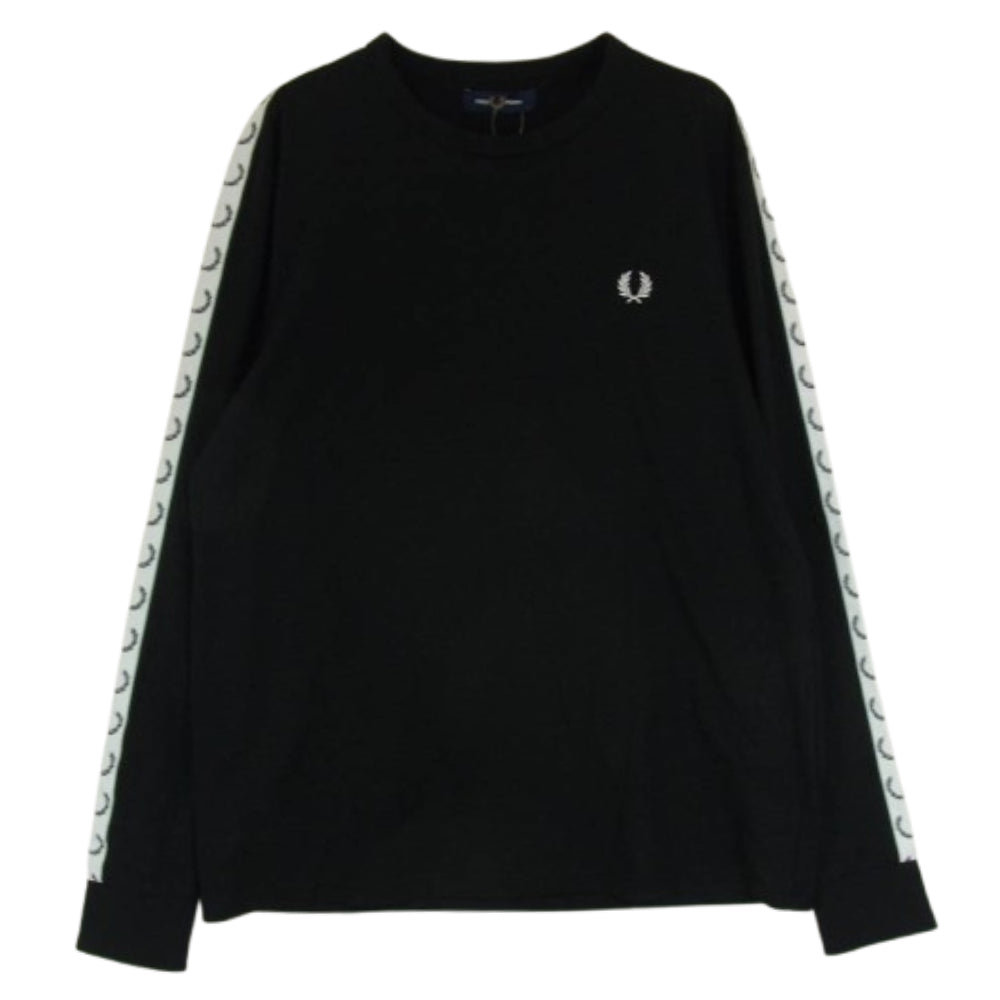FRED PERRY フレッドペリー サイドライン 長袖 ロングスリーブ カットソー ブラック系 L【中古】