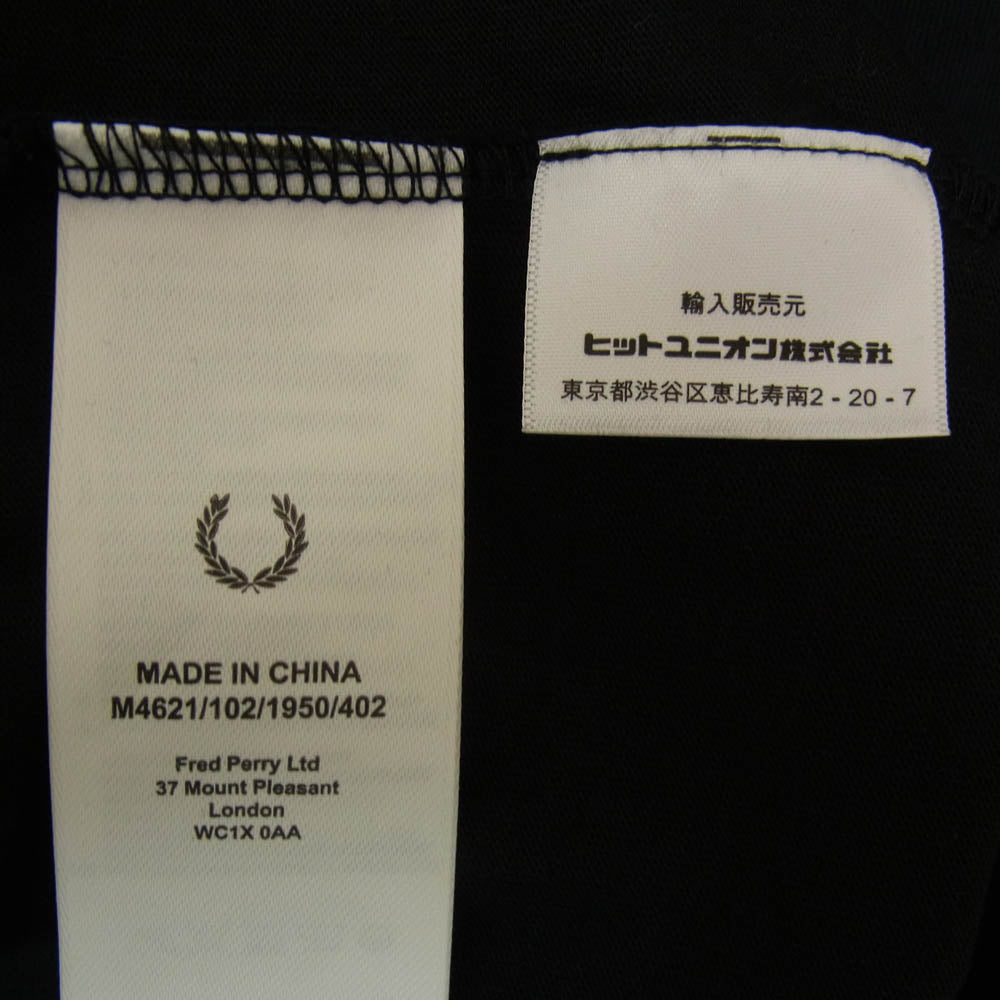 FRED PERRY フレッドペリー サイドライン 長袖 ロングスリーブ カットソー ブラック系 L【中古】