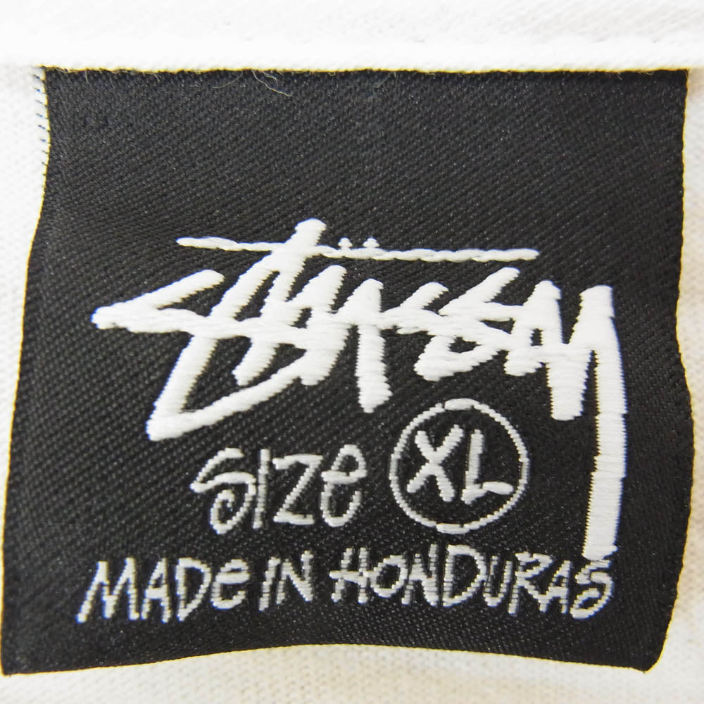 STUSSY ステューシー TUFF STUFF タフスタッフ バックプリント 半袖 Tシャツ ホワイト系 XL【中古】
