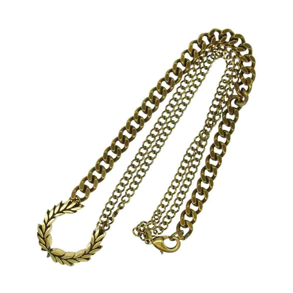 FRED PERRY フレッドペリー Laurel Wreath アンティーク ゴールド ネックレス ゴールド系【中古】