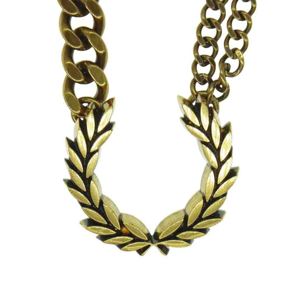 FRED PERRY フレッドペリー Laurel Wreath アンティーク ゴールド ネックレス ゴールド系【中古】