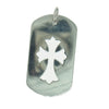 CHROME HEARTS クロムハーツ（原本無） D TAG LRG CO CRS カットアウト クロス ドッグタグ ラージ シルバー ペンダントトップ シルバー系【中古】