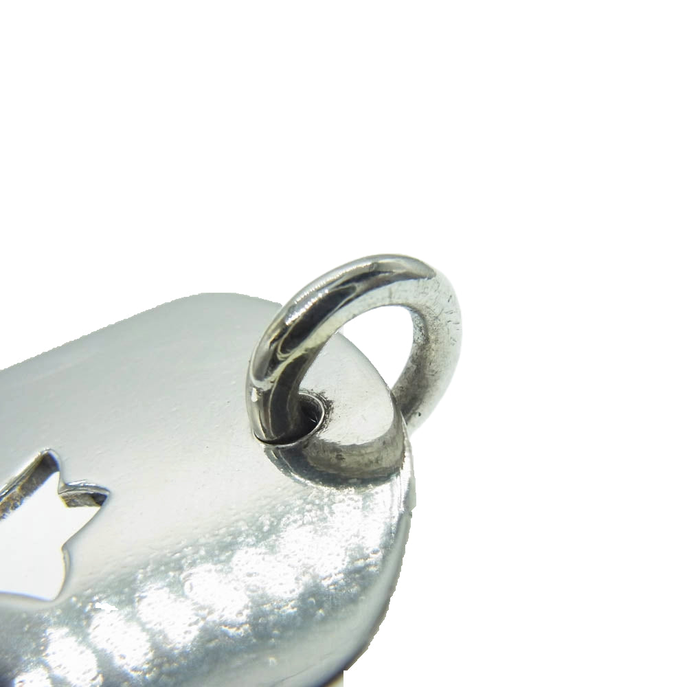 CHROME HEARTS クロムハーツ（原本無） D TAG LRG CO CRS カットアウト クロス ドッグタグ ラージ シルバー ペンダントトップ シルバー系【中古】