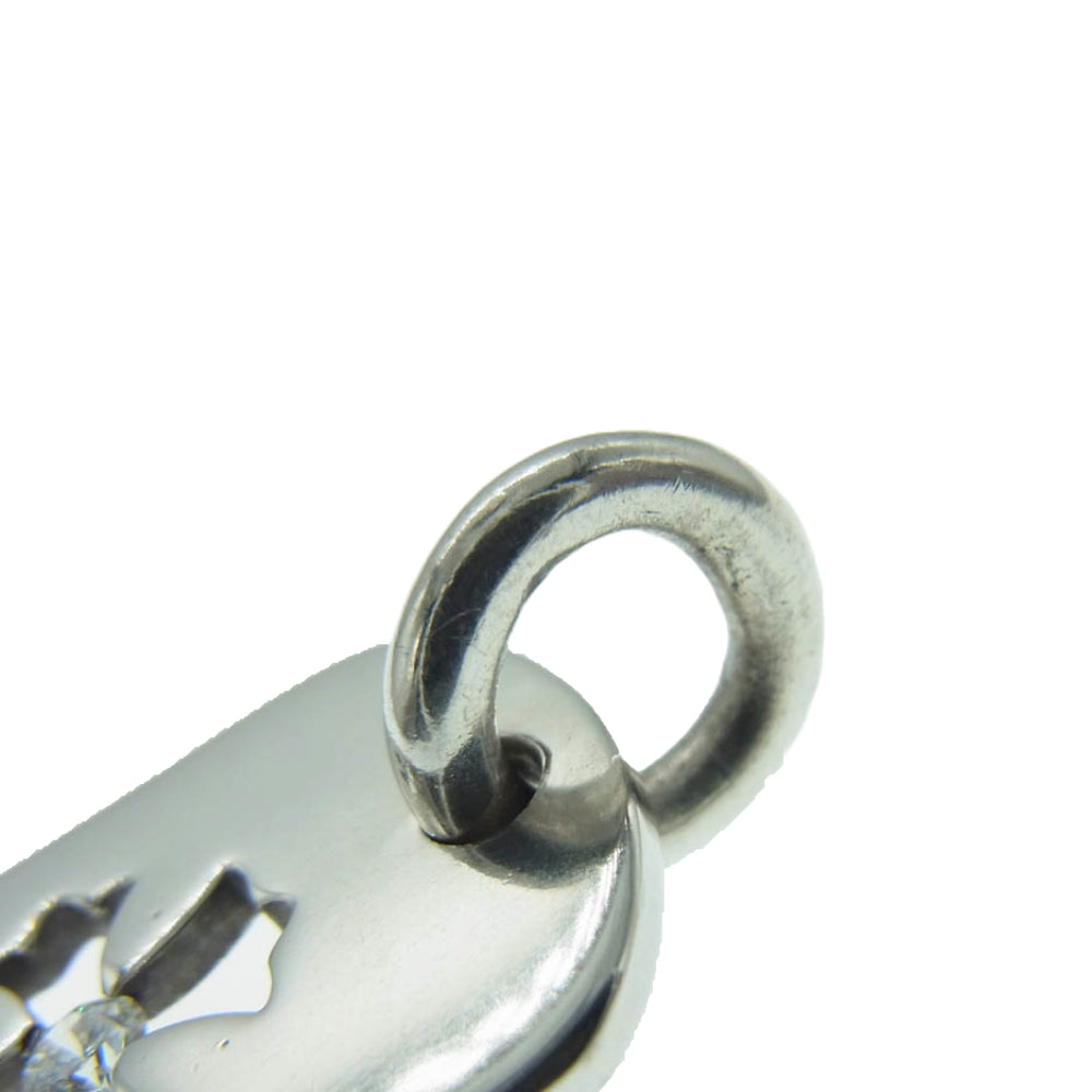 CHROME HEARTS クロムハーツ（原本無） DT SM CO CRS 1DIA スモール カットアウト クロス ドッグタグ 1ダイヤ チャーム シルバー ペンダントトップ シルバー系【中古】