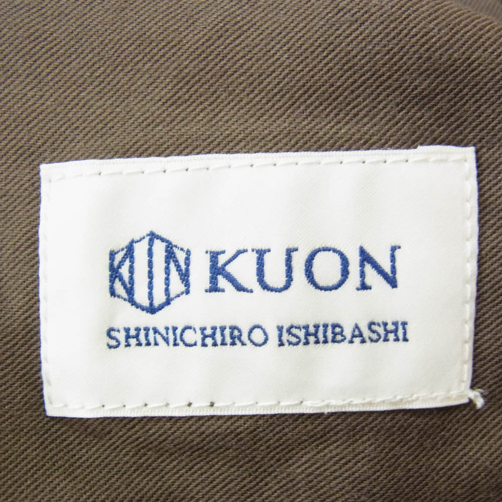 KUON クオン E2002-PT01 ミリタリー テントクロス パンツ カーキ系 L【中古】