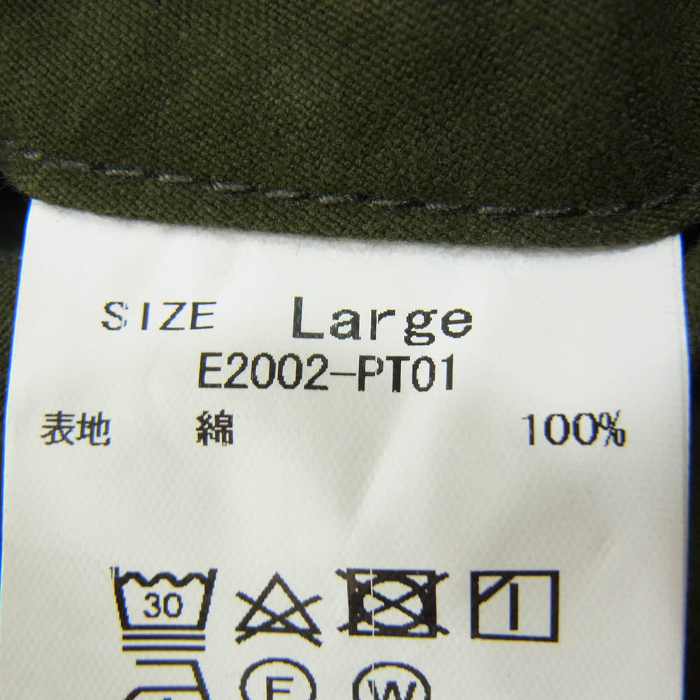 KUON クオン E2002-PT01 ミリタリー テントクロス パンツ カーキ系 L【中古】
