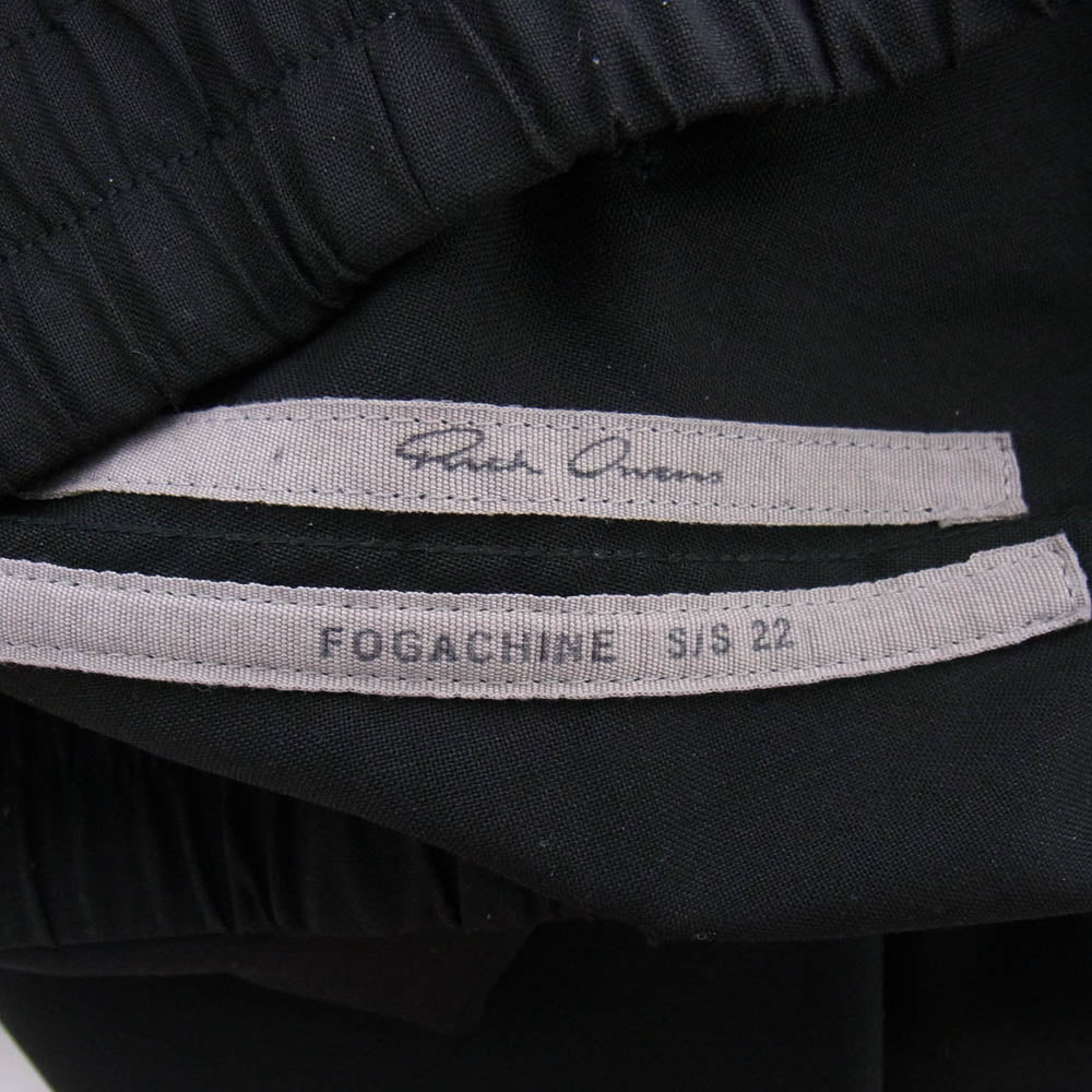 Rick Owens リックオウエンス 22SS RU01B1390-ZL DRAWSTRING SLIM LONG WOOL PANTS ドローストリング スリム ロング ウール パンツ ブラック系 46【中古】